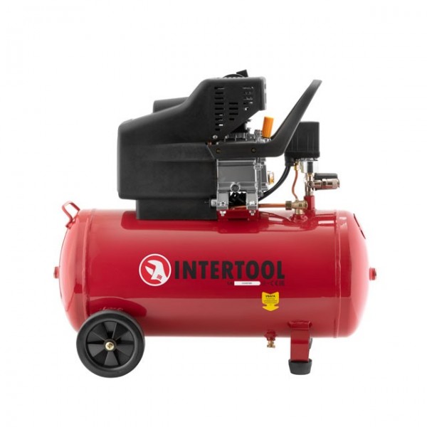 Купити ✓ Компресор 50 л, 1500 Вт, 220 В, 8 aтм, 206 л/хв. INTERTOOL PT-0003 ✅