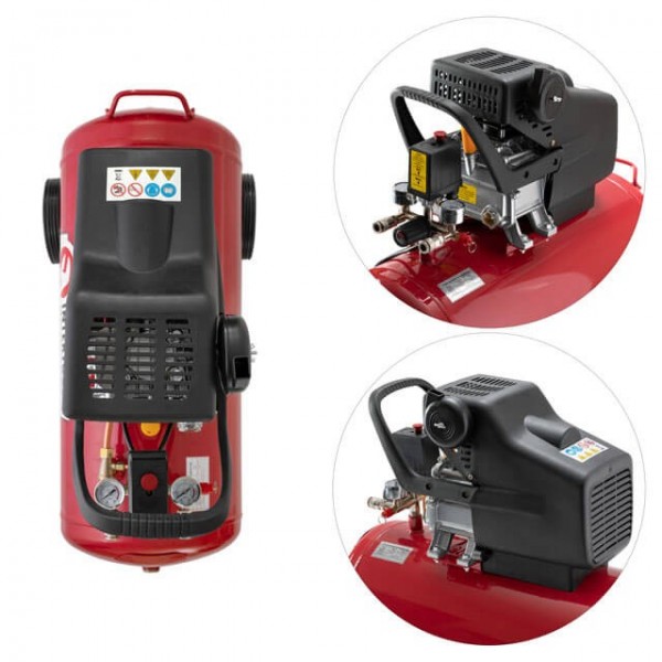 Купити ✓ Компресор 50 л, 1500 Вт, 220 В, 8 aтм, 206 л/хв. INTERTOOL PT-0003 ✅