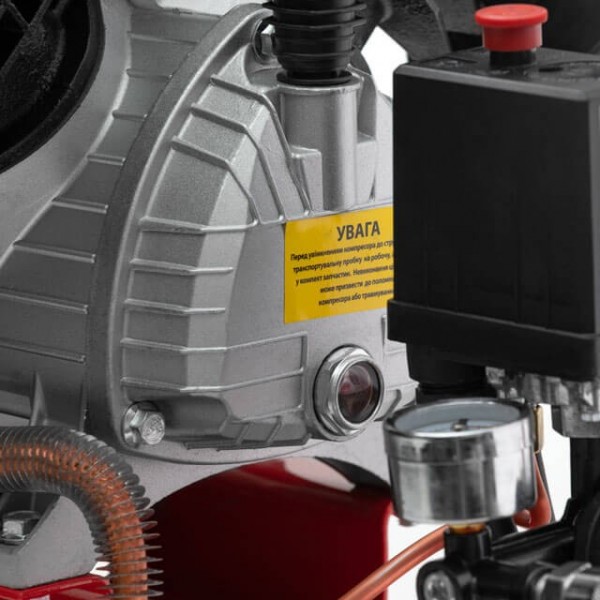 Купити ✓ Компресор 50 л, 2230 Вт, 220 В, 10 aтм, 354 л/хв, 2 циліндри INTERTOOL PT-0004 ✅