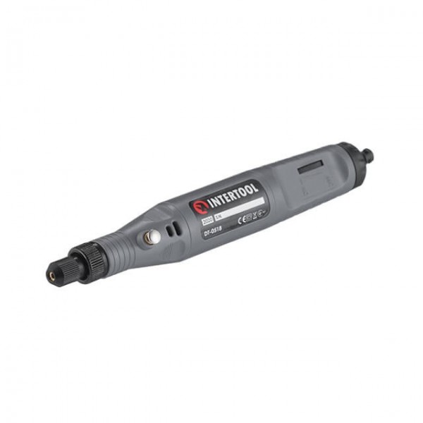 Купити ✓ Шліфмашина пряма 18 В, 0-18000 об/хв. INTERTOOL DT-0518 ✅