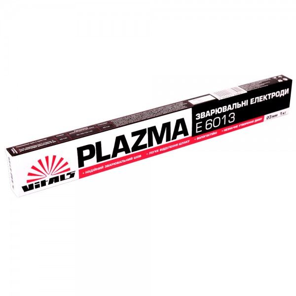 ✓ Електроди зварювальні Vitals Plazma E6013, d 3 мм, 1 кг