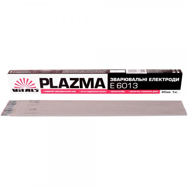 ✓ Електроди зварювальні Vitals Plazma E6013, d 3 мм, 1 кг