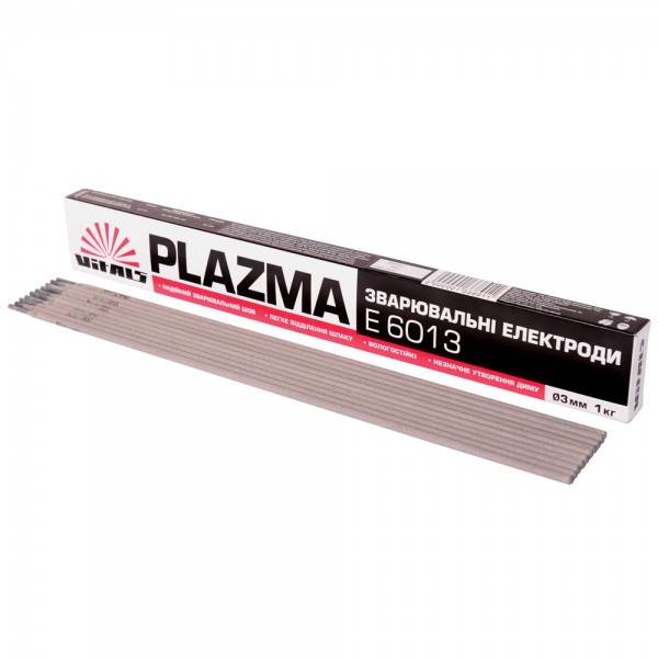 ✓ Електроди зварювальні Vitals Plazma E6013, d 3 мм, 1 кг