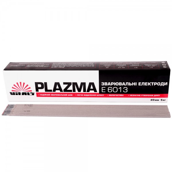 ✓ Електроди зварювальні Vitals Plazma E6013, d 3 мм, 5 кг