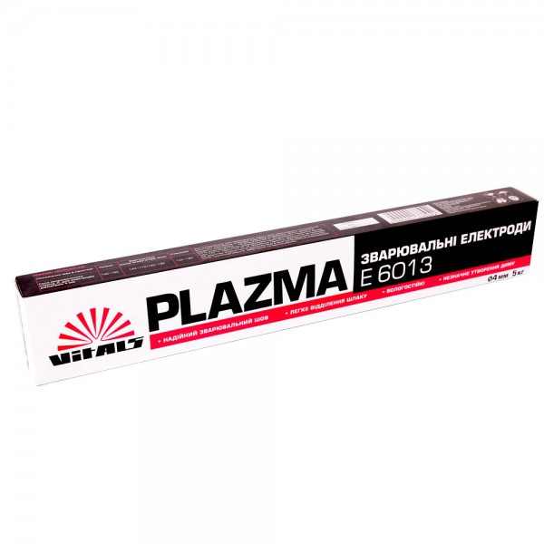 ✓ Електроди зварювальні Vitals Plazma E6013, d 4 мм, 5 кг